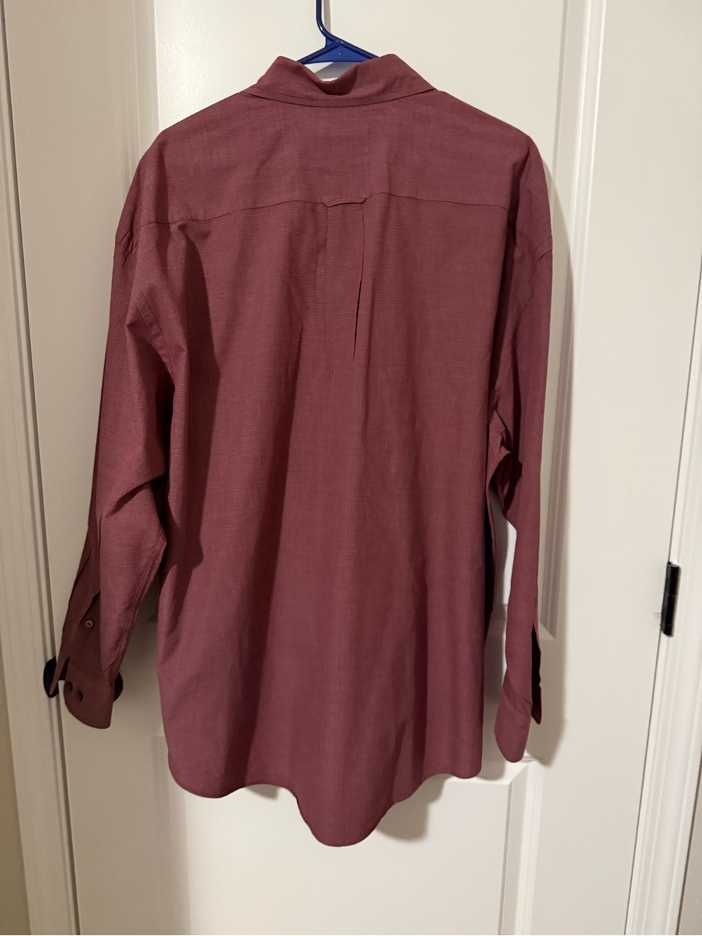 Nautica Men's Long-Sleeve Dress Shirt in Wine - Picture 2 of 7